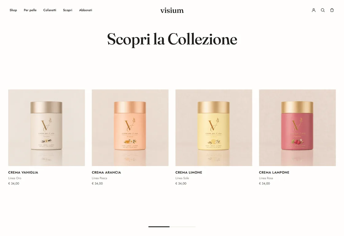 E-commerce skincare Visium